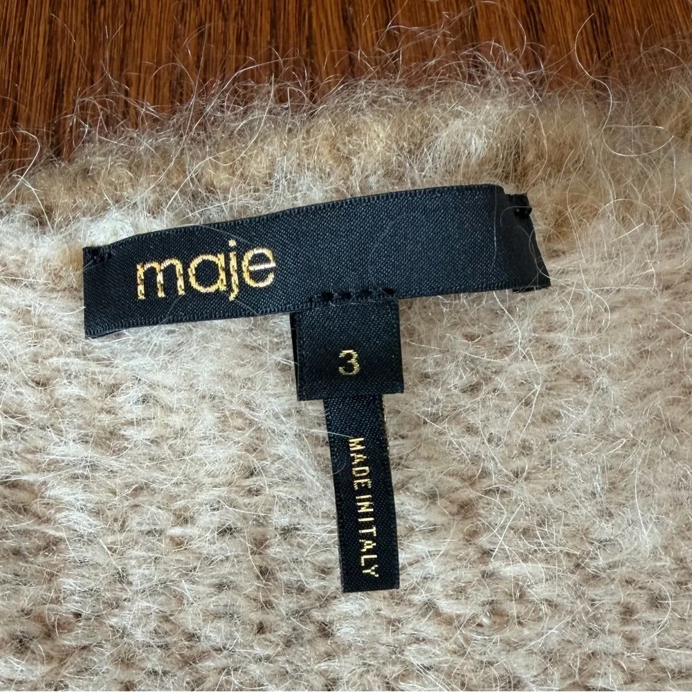 Maje Brushed Mohair Cardigan size 3/ US L